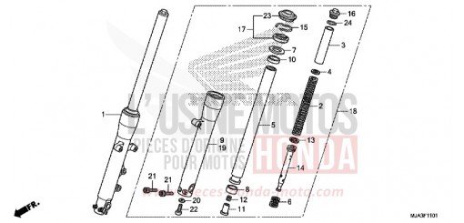 FRONT FORK (VT750C2S) VT750C2SD de 2013